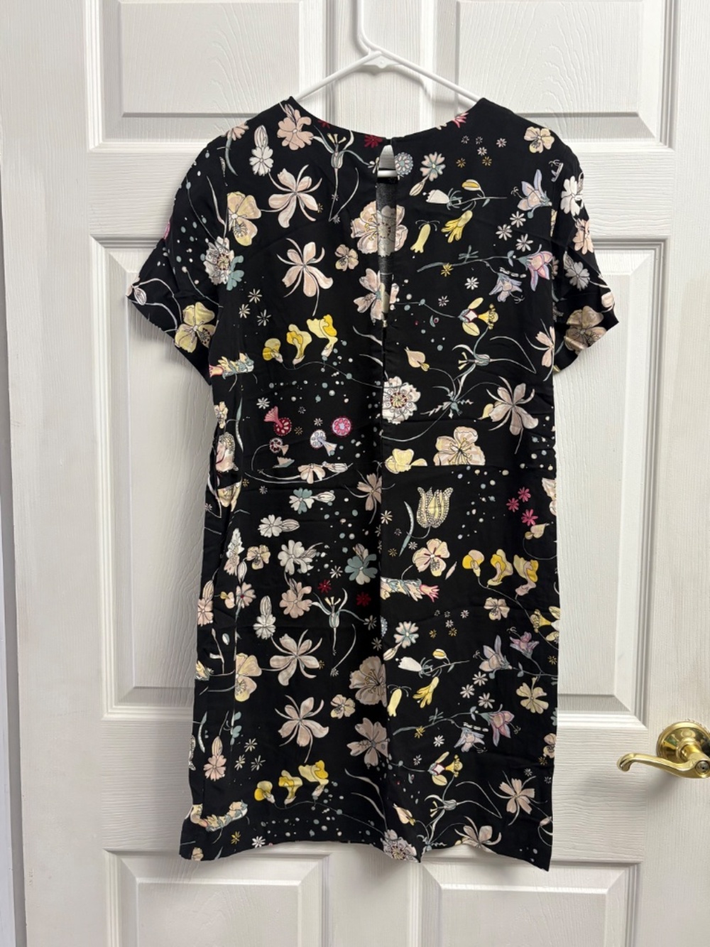 Women's Navy Blue Floral Print H&M Mini Dress - Picture 5 of 7